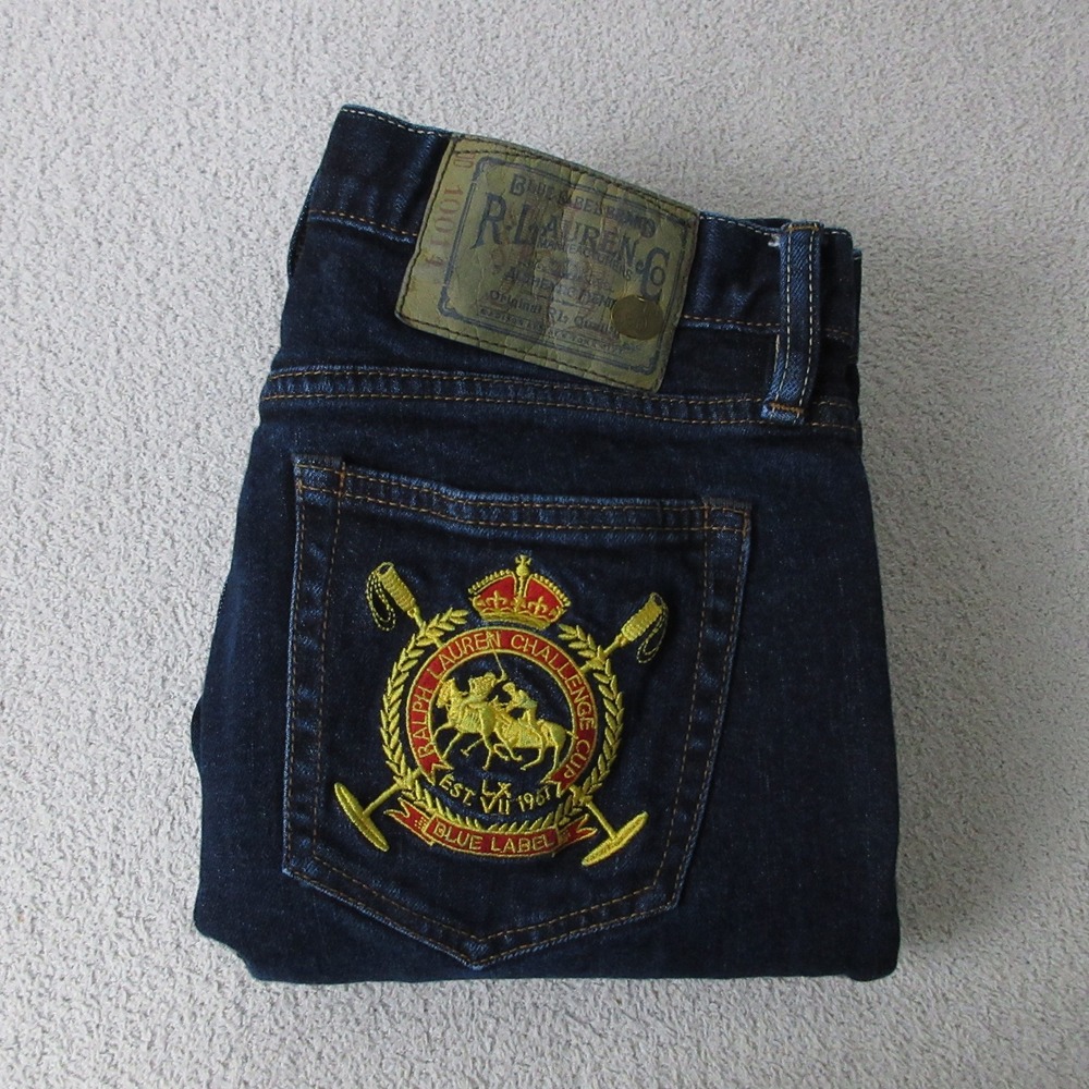 Ralph Lauren Sport Thompson 650 Womens Size 29 Blue Indigo Jeans Challenge Crest